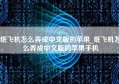 纸飞机怎么弄成中文版的苹果_纸飞机怎么弄成中文版的苹果手机