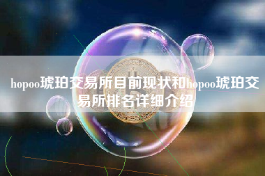 hopoo琥珀交易所目前现状和hopoo琥珀交易所排名详细介绍