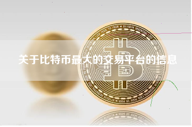 关于比特币最大的交易平台的信息