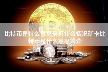 比特币是什么意思最近什么情况矿卡比特币是什么意思简介