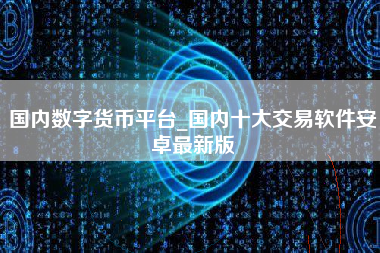 国内数字货币平台_国内十大交易软件安卓最新版