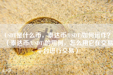 USDT是什么币，泰达币(USDT)如何运作？（泰达币(USDT)的用例，怎么用它在交易平台进行交易）