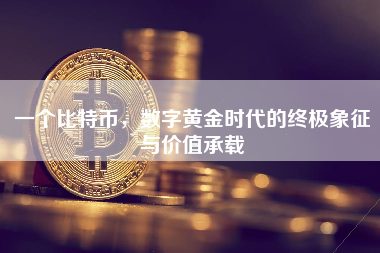 一个比特币，数字黄金时代的终极象征与价值承载