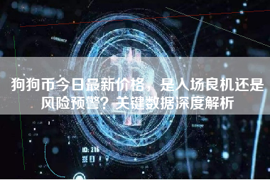 狗狗币今日最新价格，是入场良机还是风险预警？关键数据深度解析