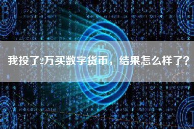 我投了2万买数字货币，结果怎么样了？