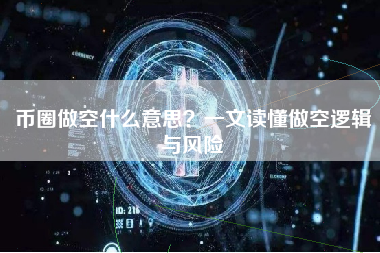 币圈做空什么意思?一文读懂做空逻辑与风险 币圈做空什么意思?一文读懂做空逻辑与风险